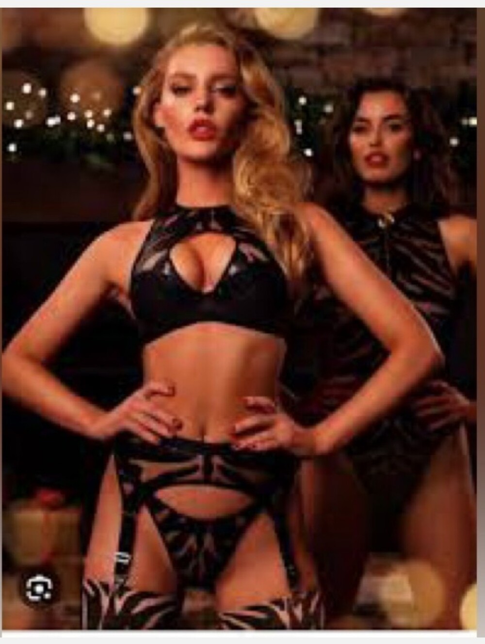 Honey Birdette Prudence suspenders M